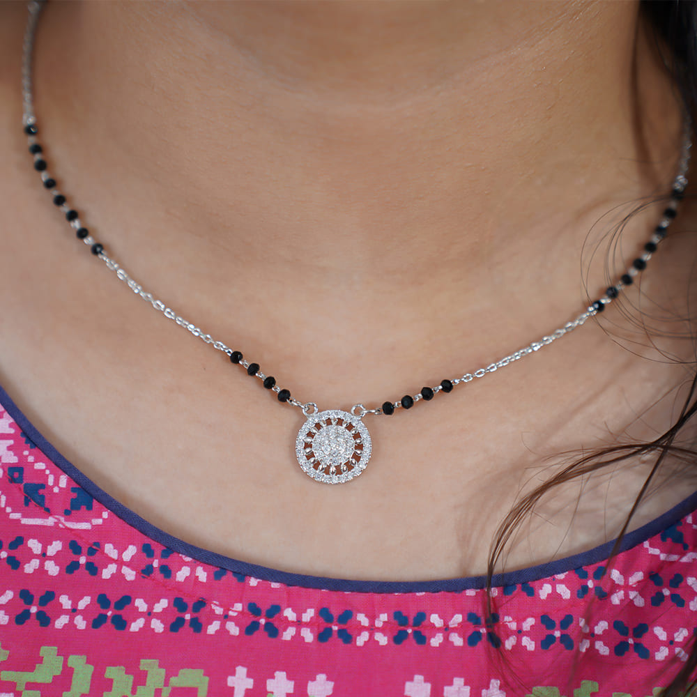 Silver-Plated Mandala Mangalsutra